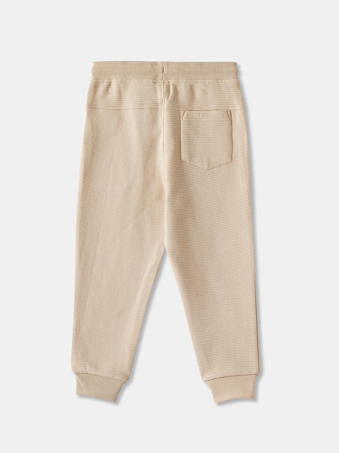 Boys Cotton Regular Fit Drawstring Waist Solid Joggers