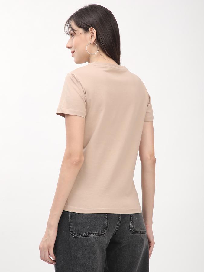 Women Cotton Relaxed Fit Crew Neck Graphic T-shirt