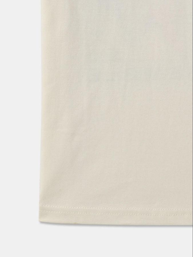 R&B White Cotton Round Neck Printed Boy T-Shirt