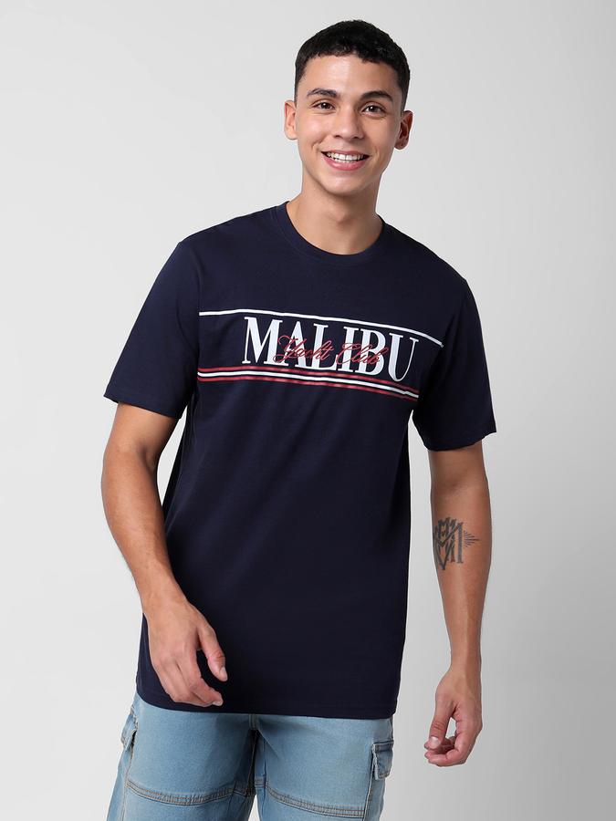 Typographic Print Round Neck T-Shirt image number 0