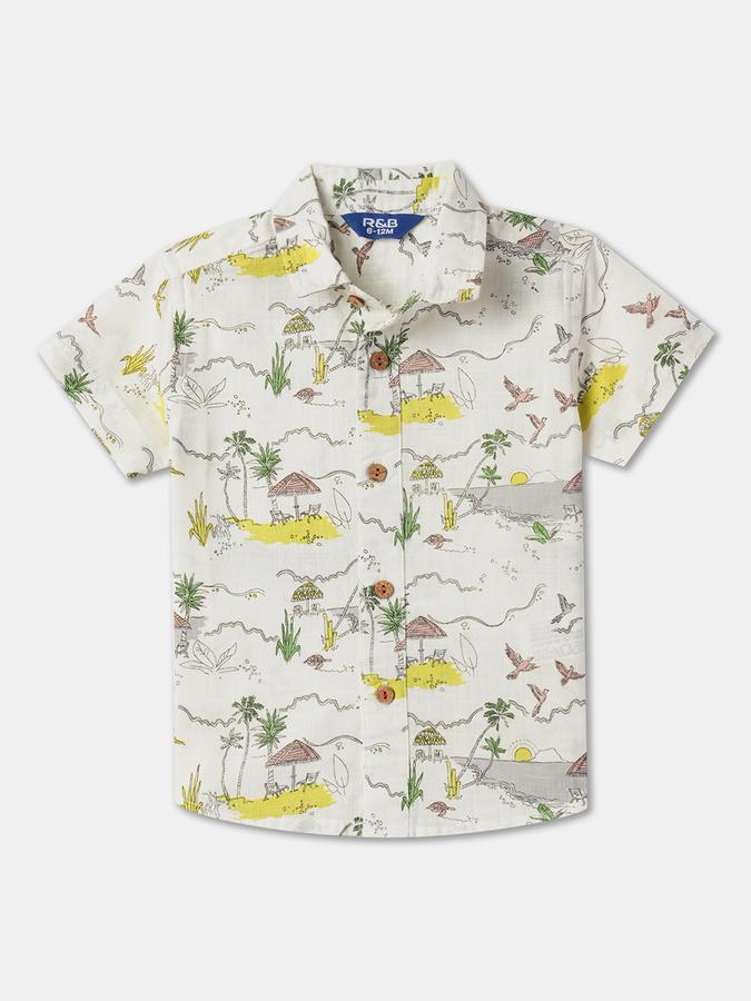 Boys Printed Relaxed Fit Shirt image number 0