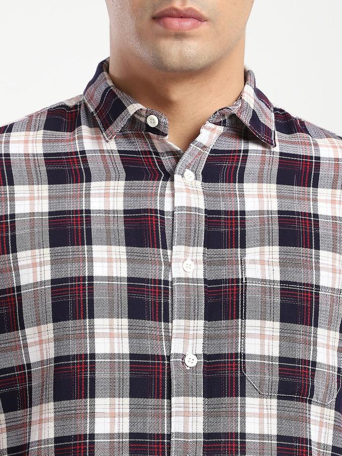 R&B Men Multi Color Checked Long Sleeves Shirt 