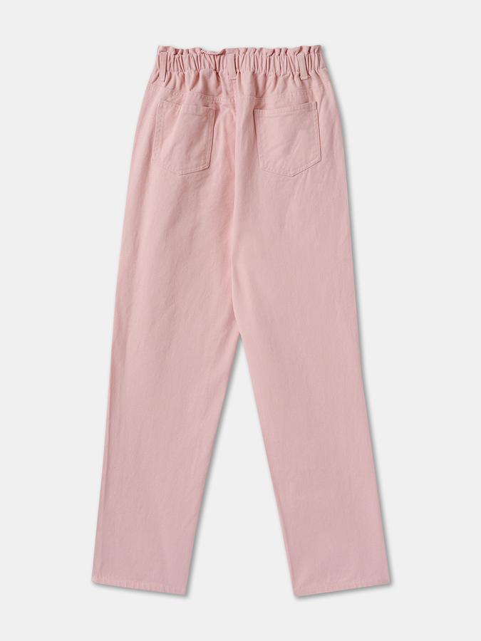 Boys Regular Fit Solid Elastic Waist Trouser