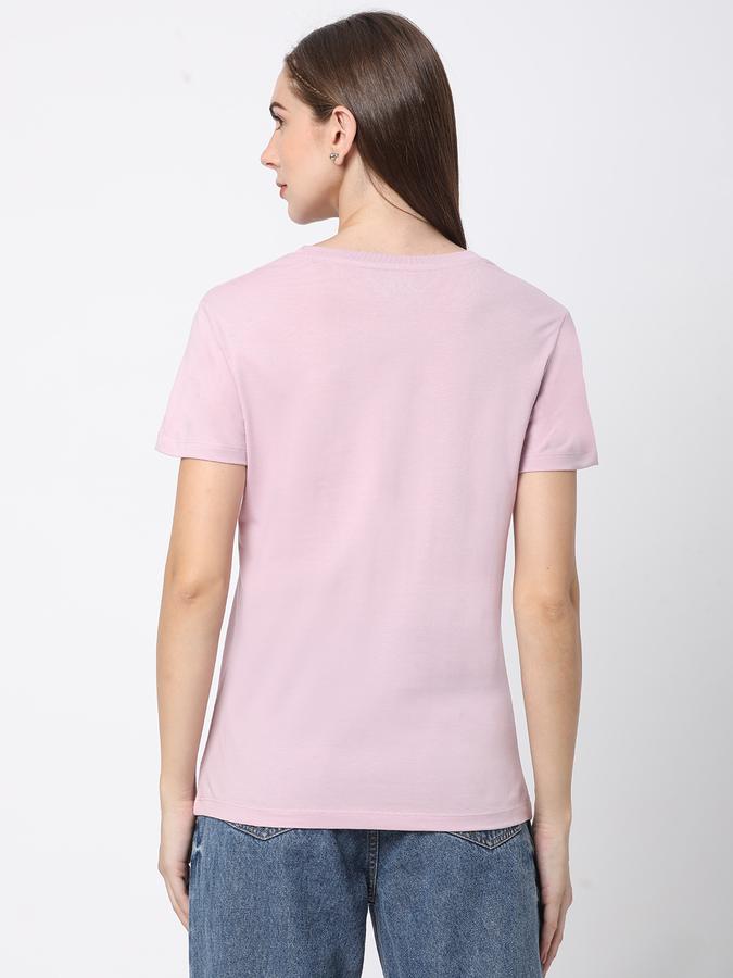 Women Cotton Relaxed Fit Crew Neck Graphic T-shirt
