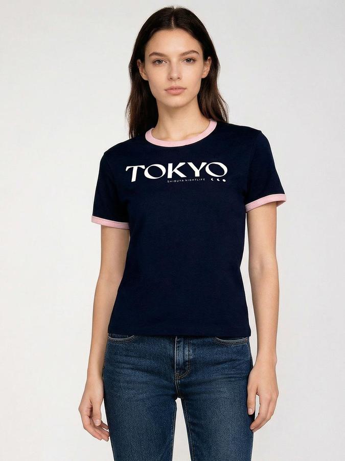 R&B Blue Solid Women Regular fit Top 