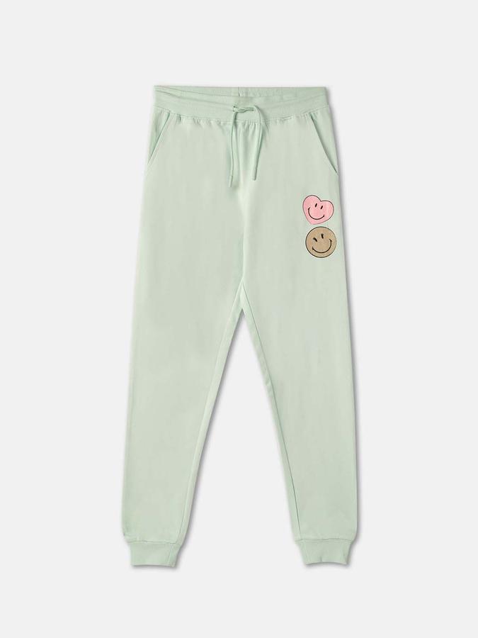 R&B Girls' Green Printed Co-ord Set