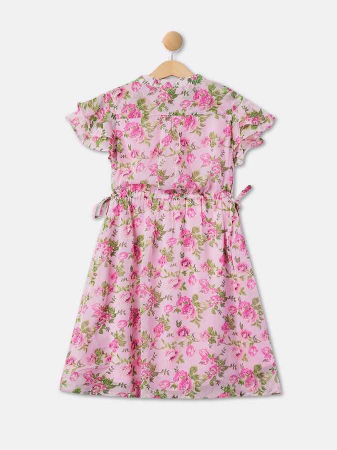 R&B Girl's A Line All Over Printed Woven Dress image number 1