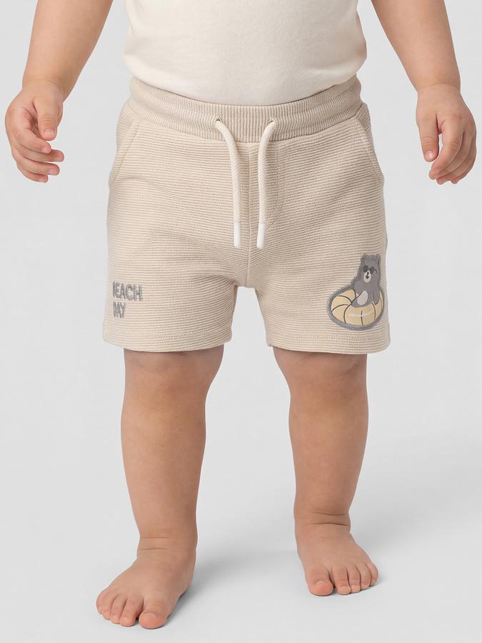 R&B Grey Boys Knee Length Mid-Rise Regular Fit Shorts