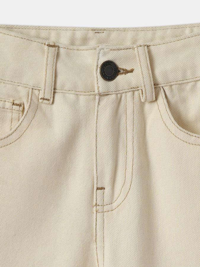 Boys Flared Fit Embroidered Mid Waist Trouser