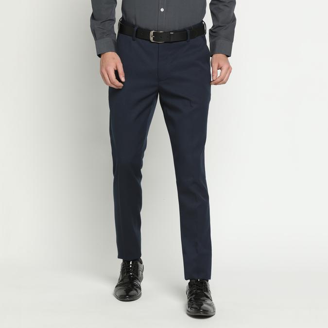 R&B Navy Blueed Formal Trousers image number 3