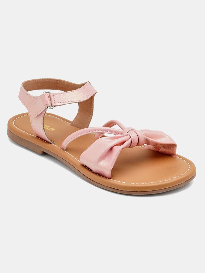 R&B Girls Flat Sandals With Bow image number 2