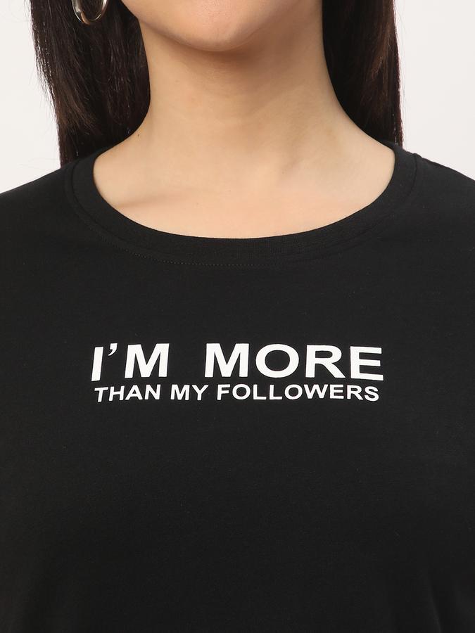 Women Cotton Regular Fit Crew Neck Graphic T-shirt