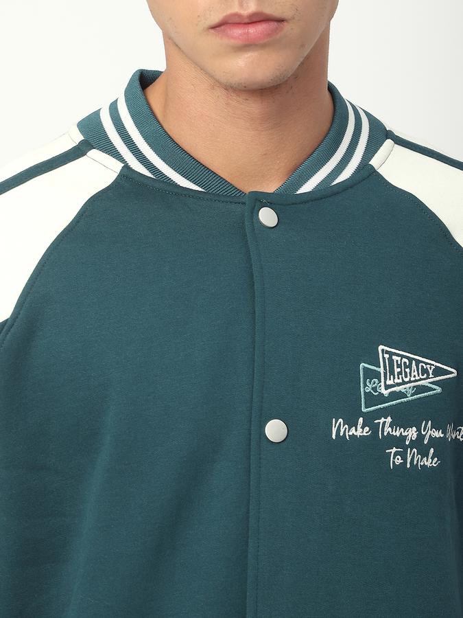 Men Polycotton Regular Fit Embroidered Jacket