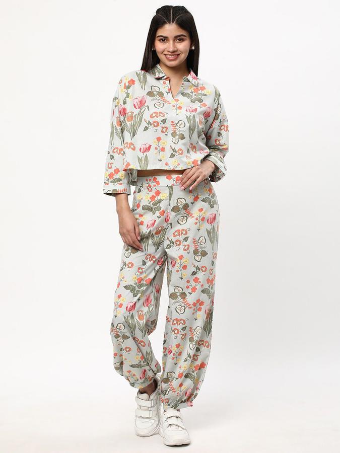 Women Polyester Blend Printed Kurta and Pants Set