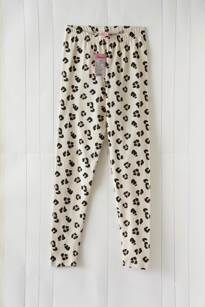 Girls Cotton Skinny Fit Elastic Waist Printed Leggings