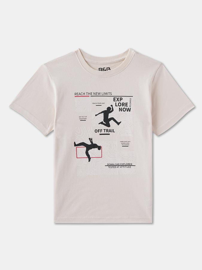 Boys Printed Pure Cotton Oversized T Shirt 