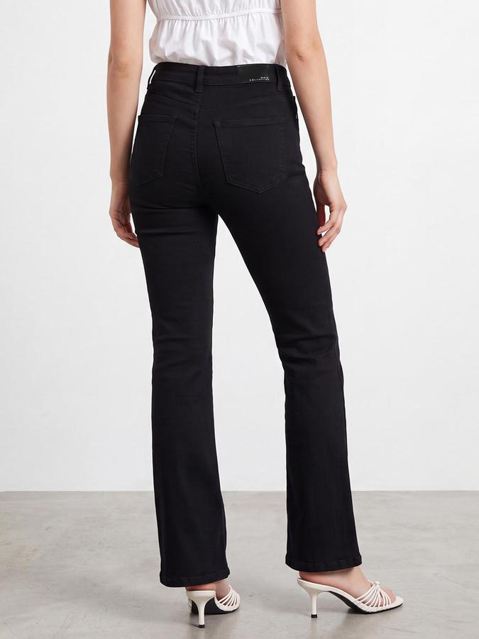 R&B Women Black Flared Bottom Denim Jeans
