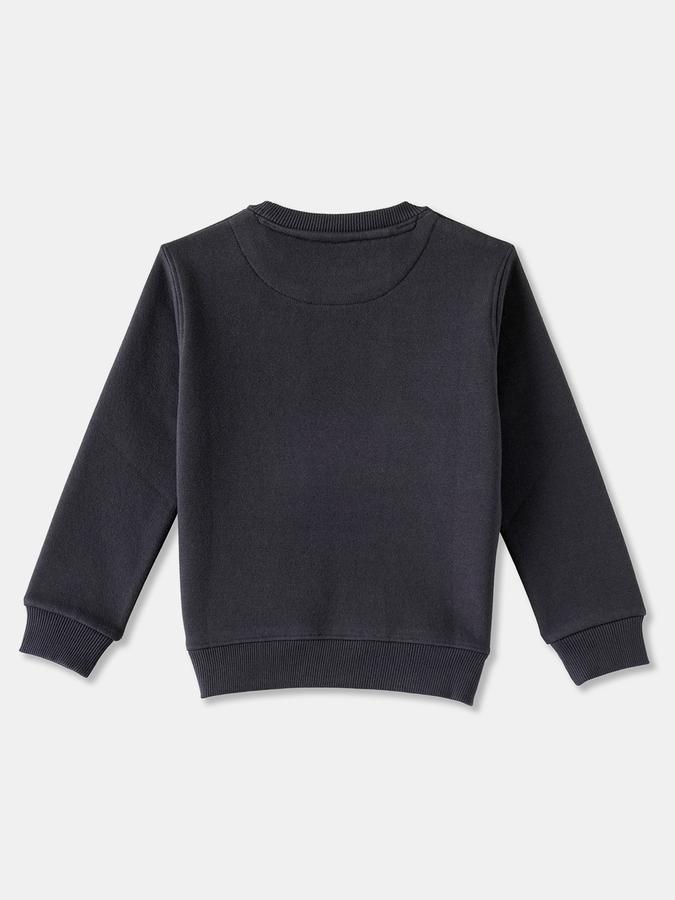 Boys Cotton Blend Relaxed Fit Crew Neck Graphic Sweatshirt
