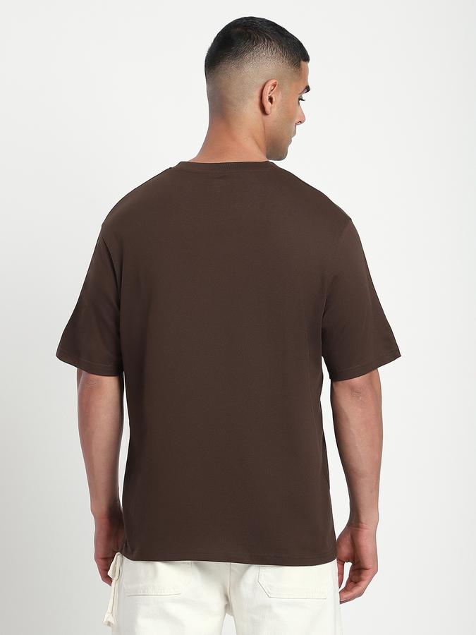 Men Cotton Relaxed Fit Crew Neck Typographic T-shirt