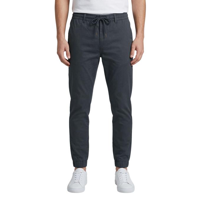 R&B Stone Grey Solid Men Regular Fit Trousers