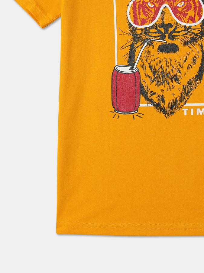 Boys Graphic Print Round-Neck T-Shirt image number 3