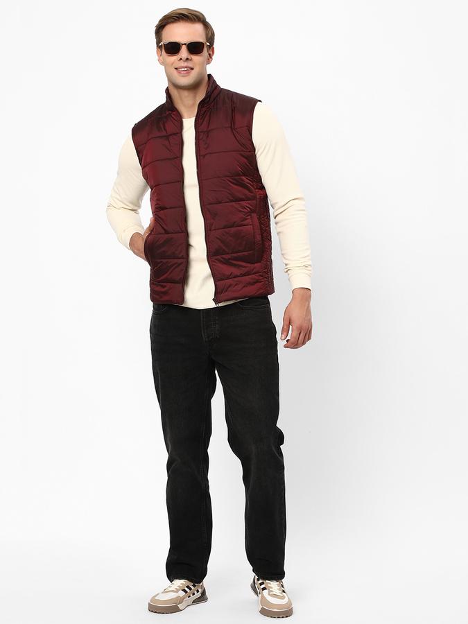 Men Polyester Regular Fit Quilted Jacket