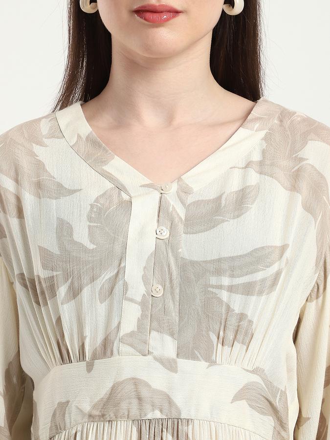 Women Cotton A-Line Mini Floral Dress