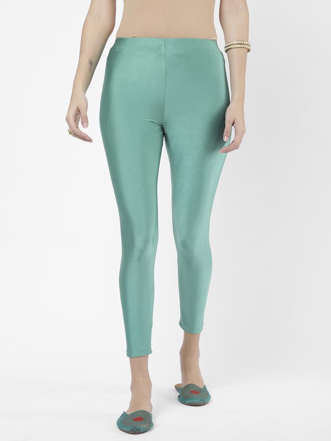 R&B Women Green Churidars & Leggings
