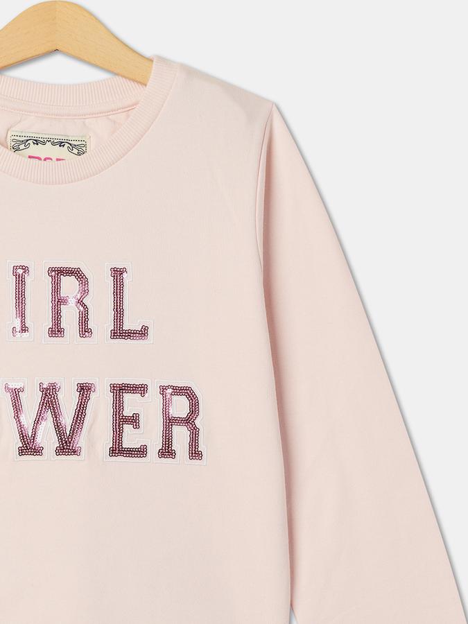 Girl Regular Fit Typographic Print Sweatshirt image number 2
