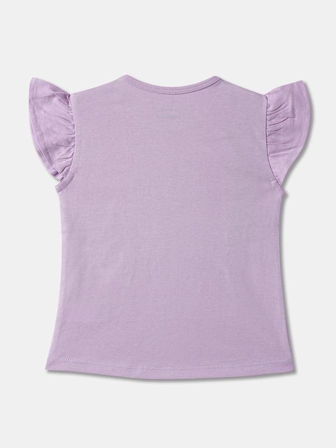 Girls Typographic Print Regular Fit T-Shirt image number 1