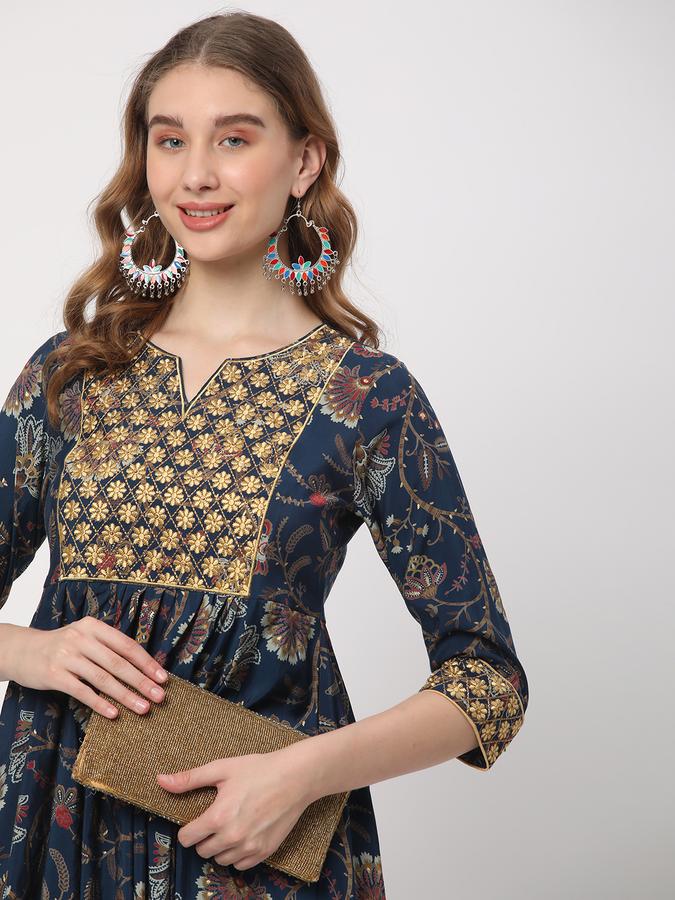 Women Round-Neck Straight Kurta image number 0