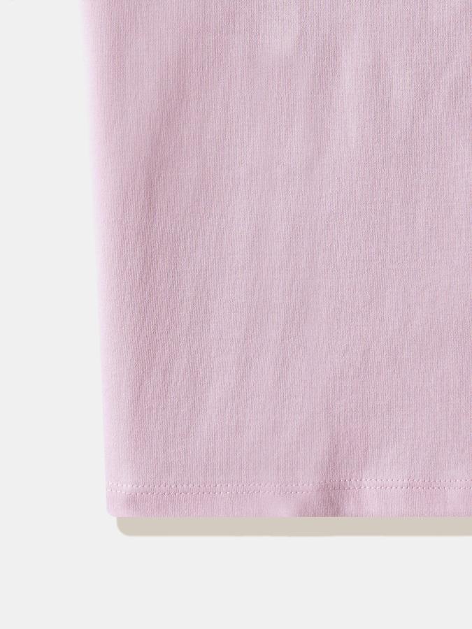 Girls Cotton Regular Fit Crew Neck Graphic T-shirt