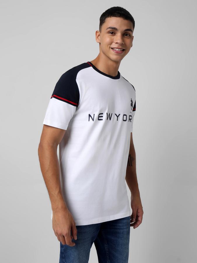 Typographic Print Round Neck T-Shirt image number 2
