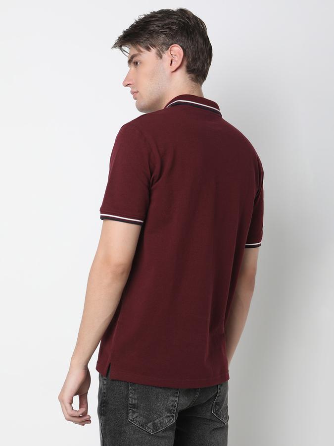 Men Regular Fit Polo T-Shirt with Short Sleeves image number 3