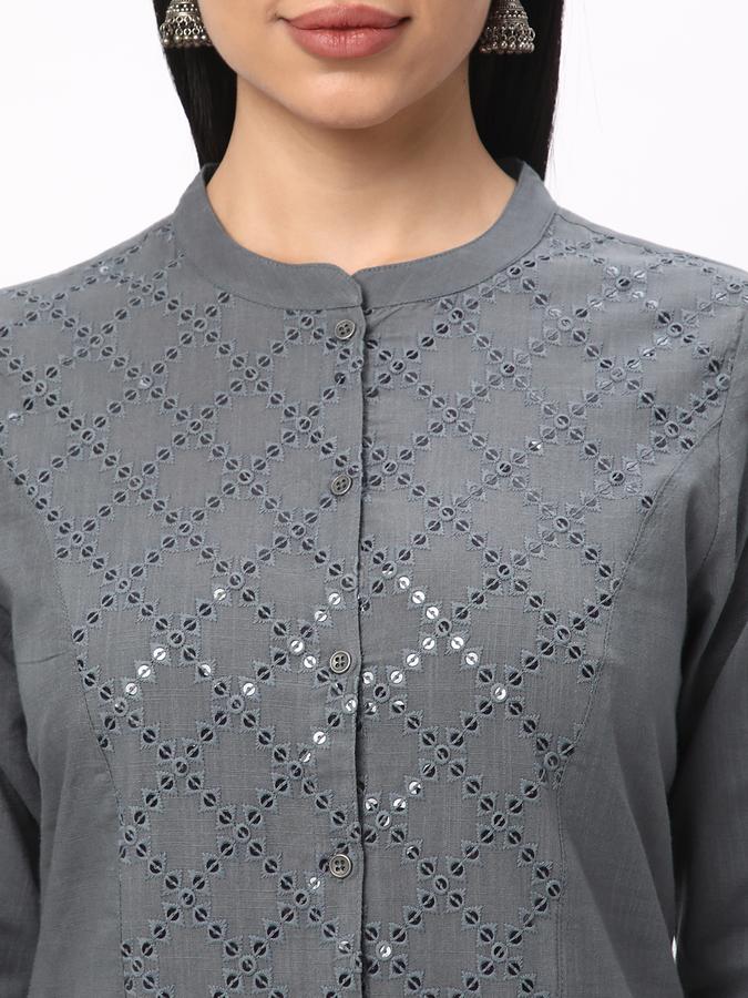 R&B Women Grey Kurtas image number 3