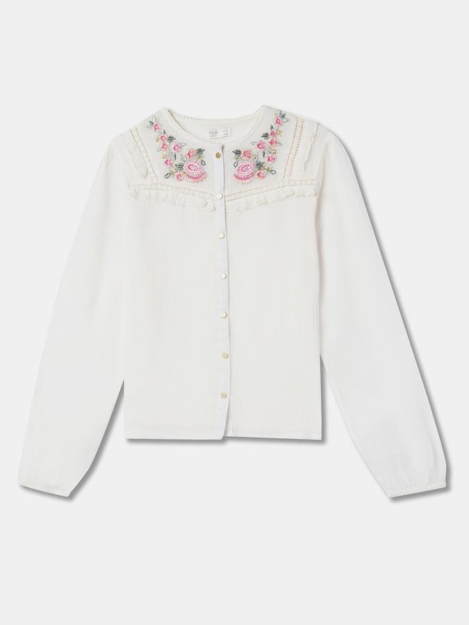 Girls Embroidered Top & Skirt Set image number 2