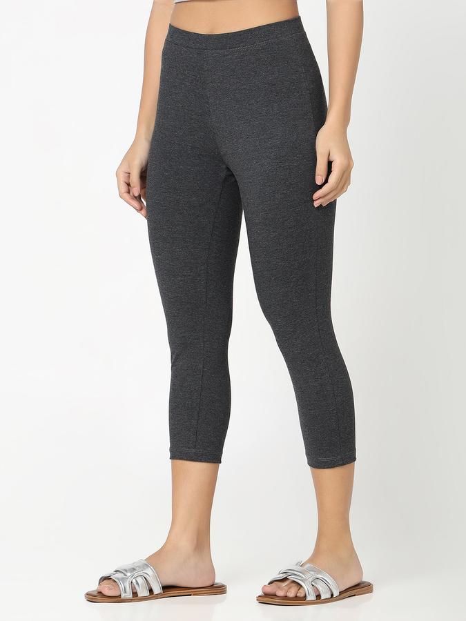 Women Cotton Skinny Fit High Rise Solid Tights