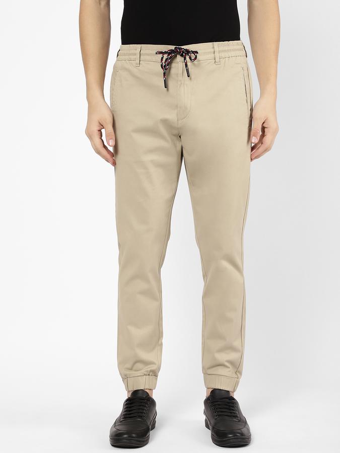 R&B Men Beige Casual Trousers image number 0