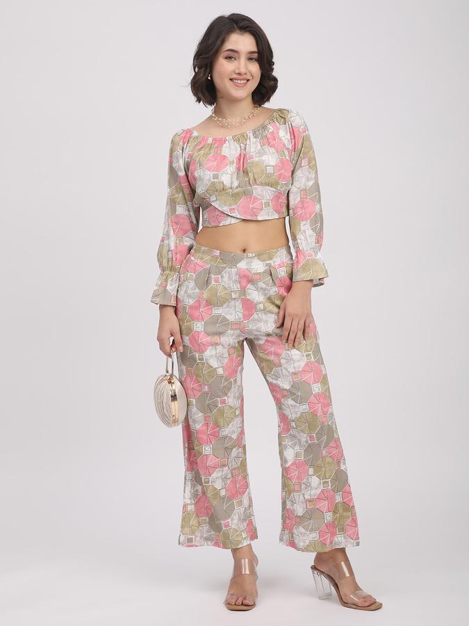 Women Rayon Printed Top And Palazzo Set
