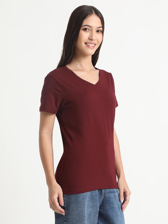 V NECK SOLID TEE data-index=