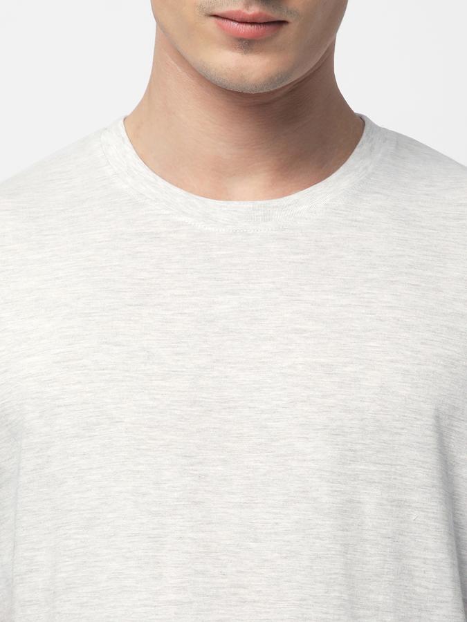 R&B MEN'S Solid T-Shirt with Crew Neck and Short Sleeves image number 3