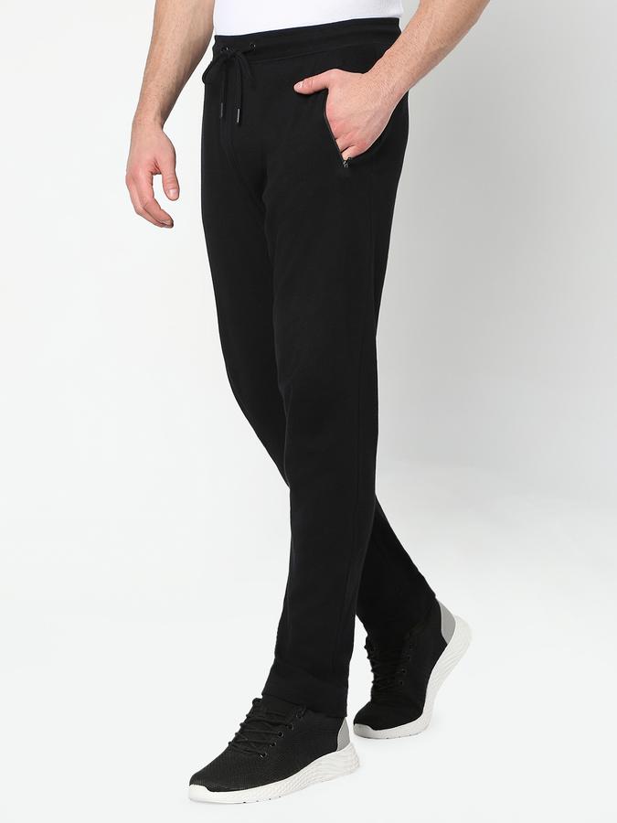 Men Fitted Track Pants with Drawstring Waist image number 1