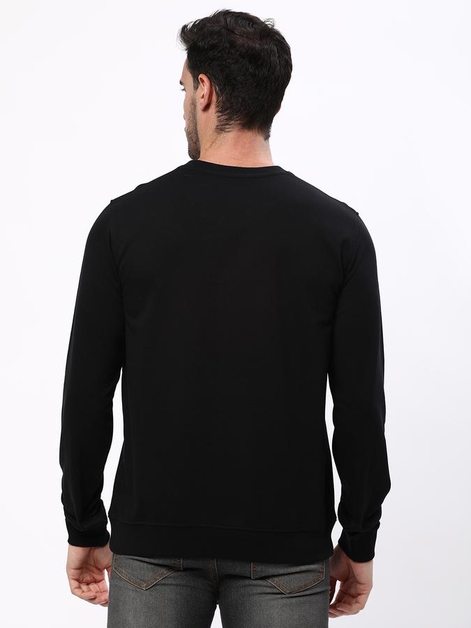 Men Regular Fit Typographic Print Round-Neck Sweatshirt image number 2