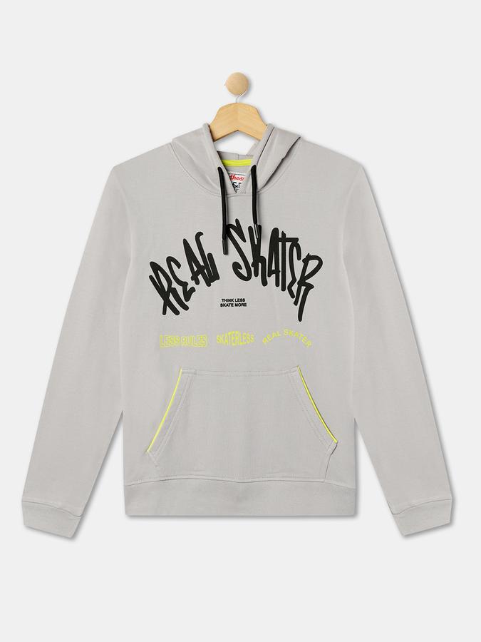 R&B Boys' White Printed Sweatshirt