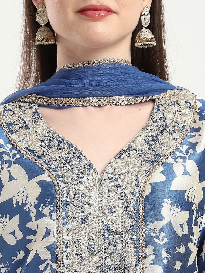 Women Viscose Blend Floral Printed Kurta And Palazzo Set