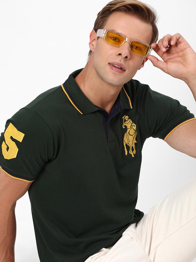 R&B Men Green T-Shirts