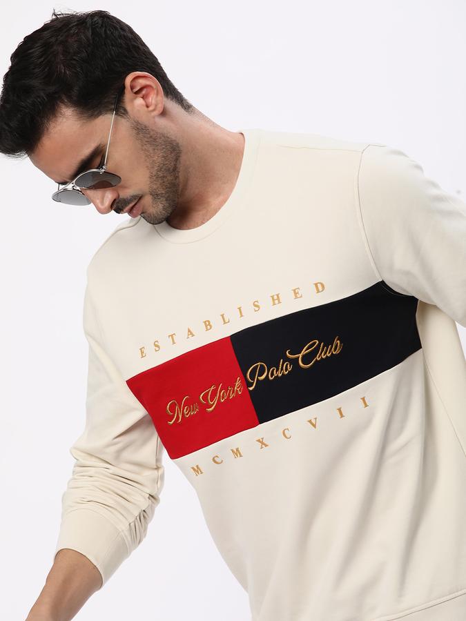 R&B Men Beige Sweatshirts & Hoodies
