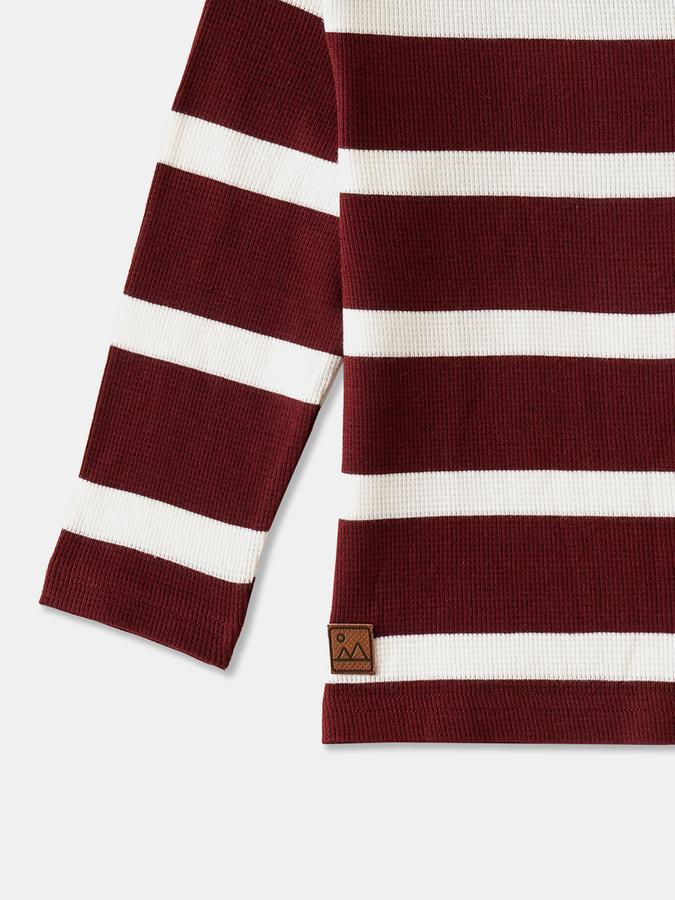 R&B Boys' Wine Striped T-Shirt