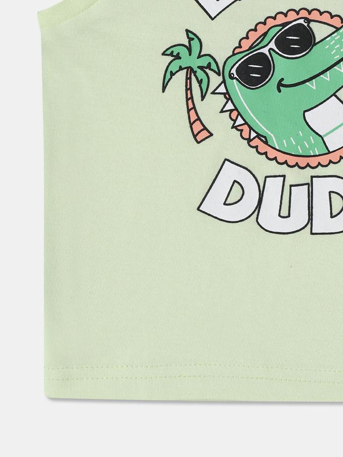 R&B Baby Boys Graphic Print Pure Cotton Regular T Shirt  image number 3