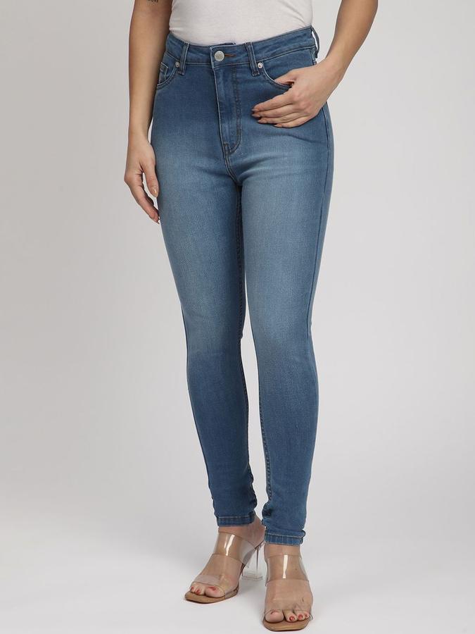 R&B Women Mid Blue Slim Fit Mid-Rise Jeans